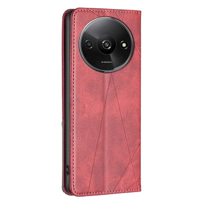 For Xiaomi Redmi A3 Case with Card Slots PU Leather Rhombus Phone Cover