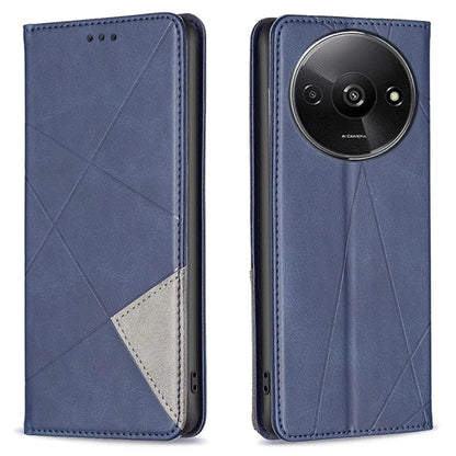 For Xiaomi Redmi A3 Case with Card Slots PU Leather Rhombus Phone Cover