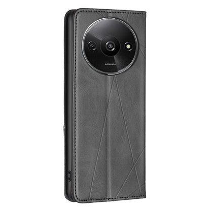 For Xiaomi Redmi A3 Case with Card Slots PU Leather Rhombus Phone Cover