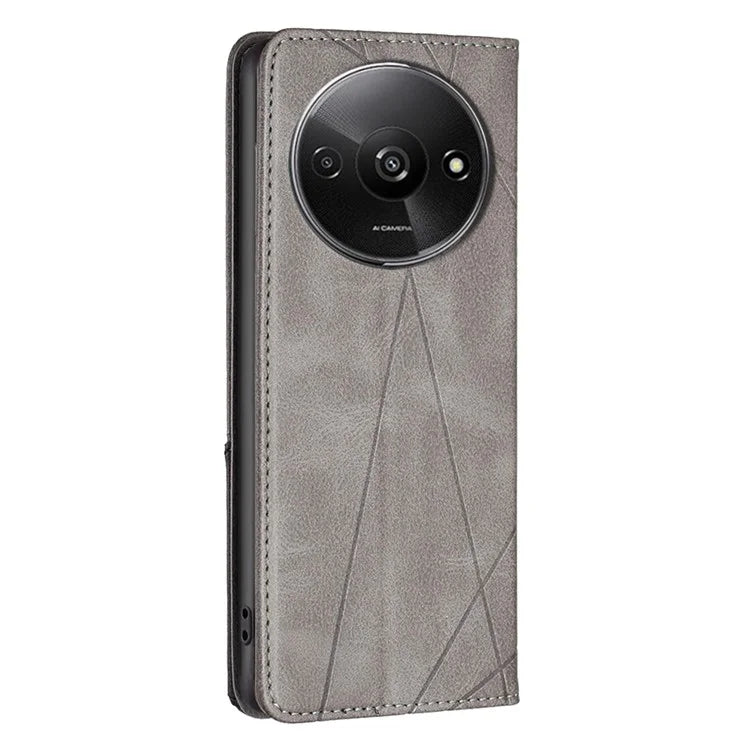 For Xiaomi Redmi A3 Case with Card Slots PU Leather Rhombus Phone Cover