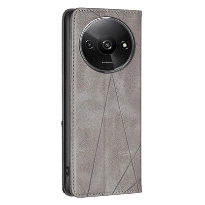 For Xiaomi Redmi A3 Case with Card Slots PU Leather Rhombus Phone Cover