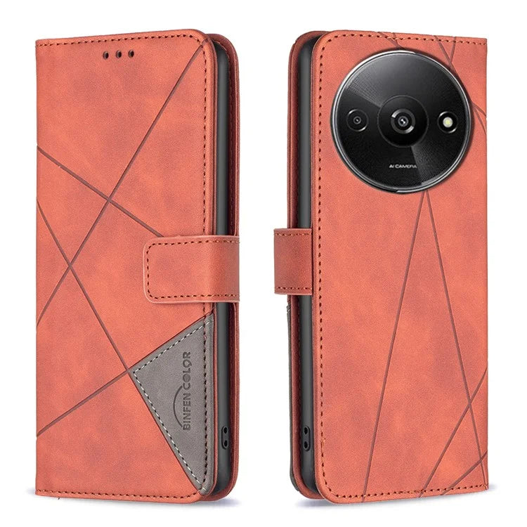 BINFEN COLOR BF05 For Xiaomi Redmi A3 Case PU Leather Phone Cover with Wallet Card Holder