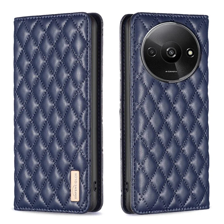 BINFEN COLOR BF Style-16 For Xiaomi Redmi A3 Case PU Leather Magnetic Closure Flip Phone Cover
