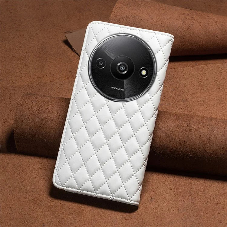 BINFEN COLOR BF Style-16 For Xiaomi Redmi A3 Case PU Leather Magnetic Closure Flip Phone Cover