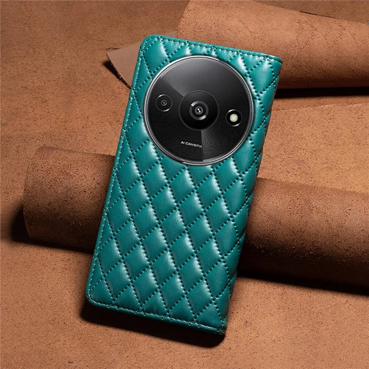 BINFEN COLOR BF Style-16 For Xiaomi Redmi A3 Case PU Leather Magnetic Closure Flip Phone Cover