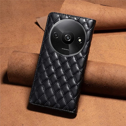 BINFEN COLOR BF Style-16 For Xiaomi Redmi A3 Case PU Leather Magnetic Closure Flip Phone Cover