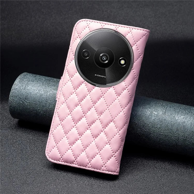 BINFEN COLOR BF Style-14 For Xiaomi Redmi A3 Case TPU Inner Shell Leather Phone Cover