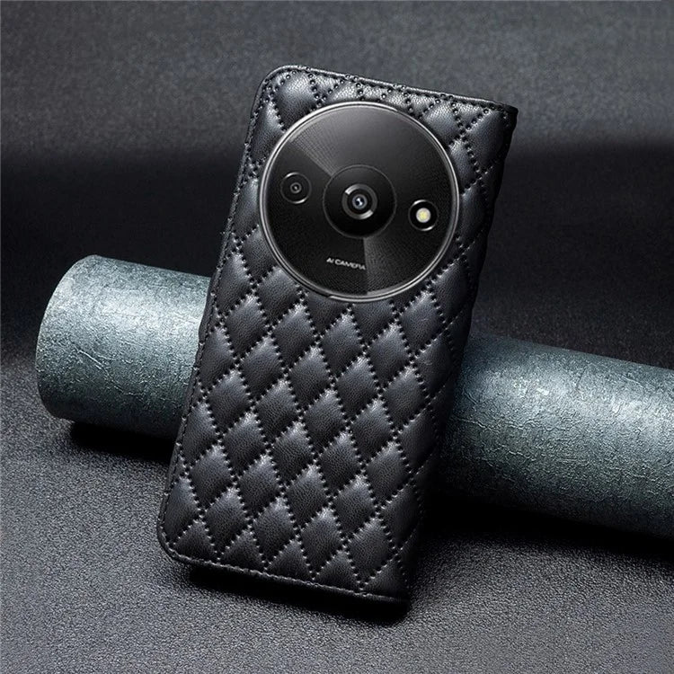 BINFEN COLOR BF Style-14 For Xiaomi Redmi A3 Case TPU Inner Shell Leather Phone Cover