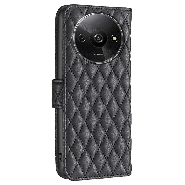 BINFEN COLOR BF Style-14 For Xiaomi Redmi A3 Case TPU Inner Shell Leather Phone Cover