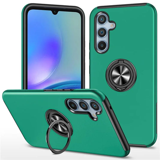 For Samsung Galaxy A05s 4G Kickstand Case Shockproof PC+TPU Phone Coverish Green