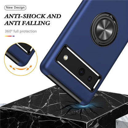 For Google Pixel 8a Shockproof Case PC+TPU Phone Cover with Kickstand