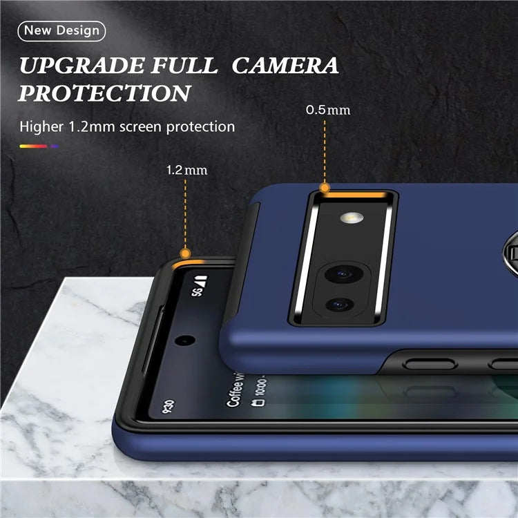 For Google Pixel 8a Shockproof Case PC+TPU Phone Cover with Kickstand