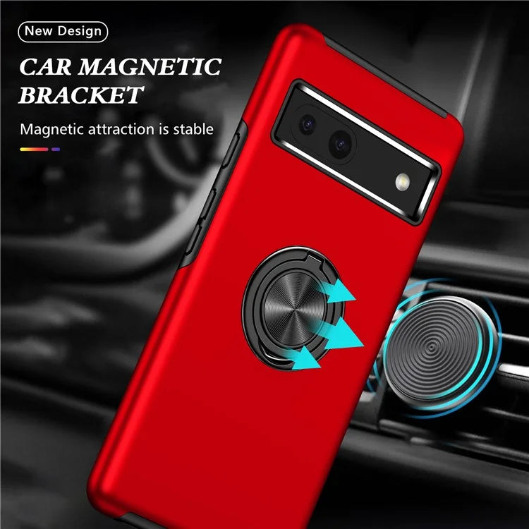 For Google Pixel 8a Shockproof Case PC+TPU Phone Cover with Kickstand