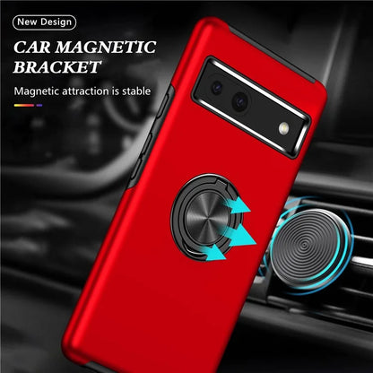 For Google Pixel 8a Shockproof Case PC+TPU Phone Cover with Kickstand