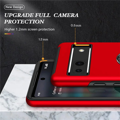 For Google Pixel 8a Shockproof Case PC+TPU Phone Cover with Kickstand