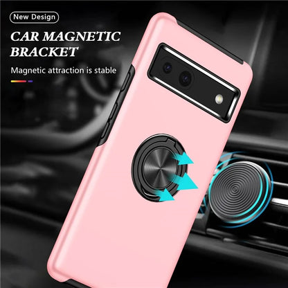 For Google Pixel 8a Shockproof Case PC+TPU Phone Cover with Kickstand