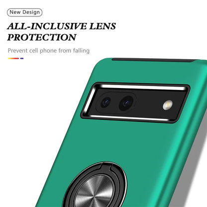 For Google Pixel 8a Shockproof Case PC+TPU Phone Cover with Kickstandish Green