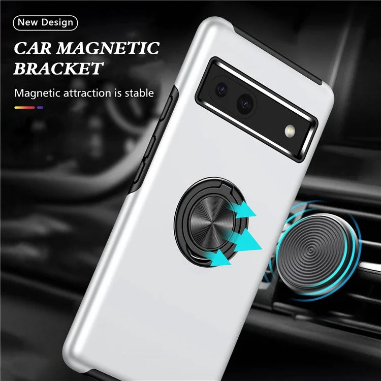 For Google Pixel 8a Shockproof Case PC+TPU Phone Cover with Kickstand