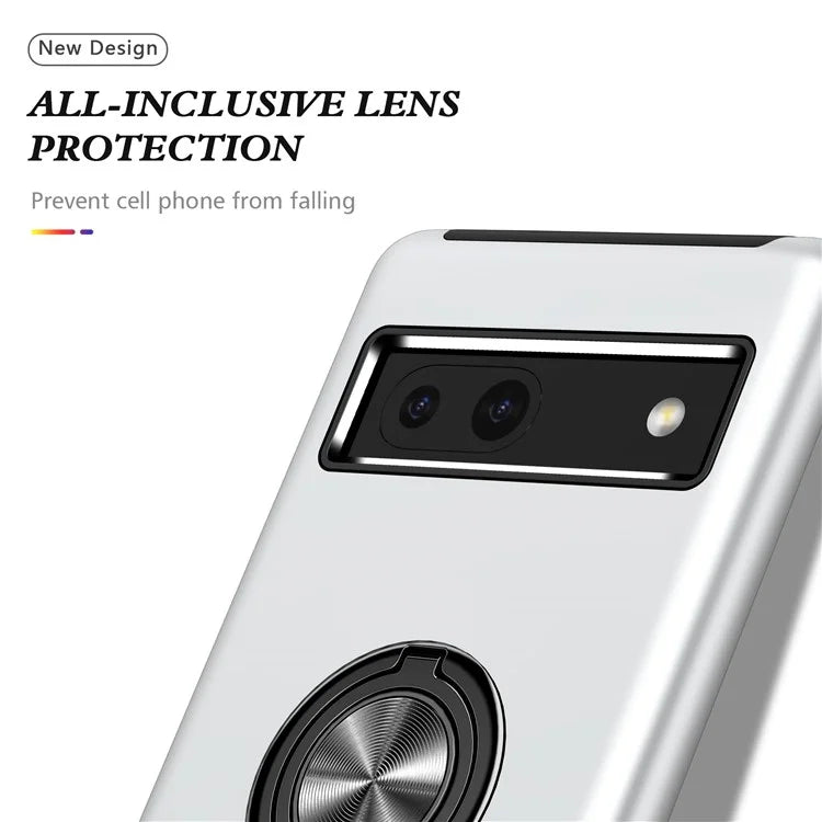 For Google Pixel 8a Shockproof Case PC+TPU Phone Cover with Kickstand