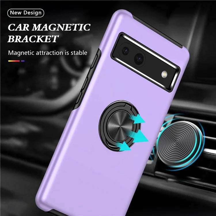 For Google Pixel 8a Shockproof Case PC+TPU Phone Cover with Kickstand