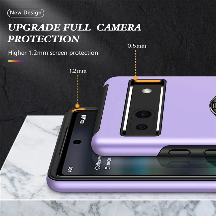 For Google Pixel 8a Shockproof Case PC+TPU Phone Cover with Kickstand