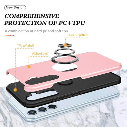 For Samsung Galaxy A25 5G (Global) (161.0 x 76.5 x 8.3mm) Case PC+TPU Kickstand Phone Case