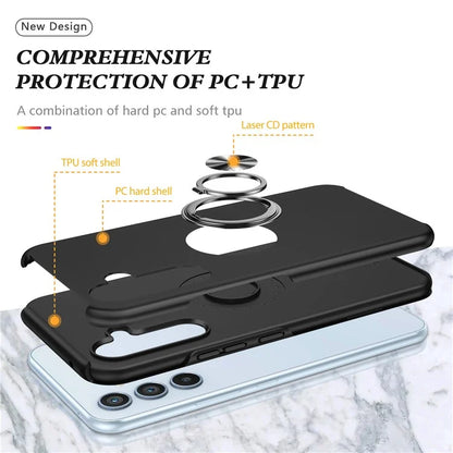 For Samsung Galaxy A24 4G (162.1 x 77.6 x 8.3mm) Slim Case PC+TPU Phone Cover with Kickstand