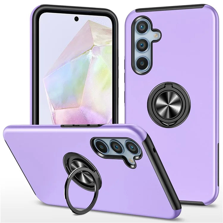For Samsung Galaxy A35 5G Protective Case Kickstand PC+TPU Phone Cover