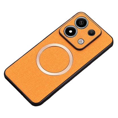 For Xiaomi Redmi Note 13 Pro 5G / Poco X6 5G Cell Phone Case Cloth Texture Cover Compatible with MagSafe