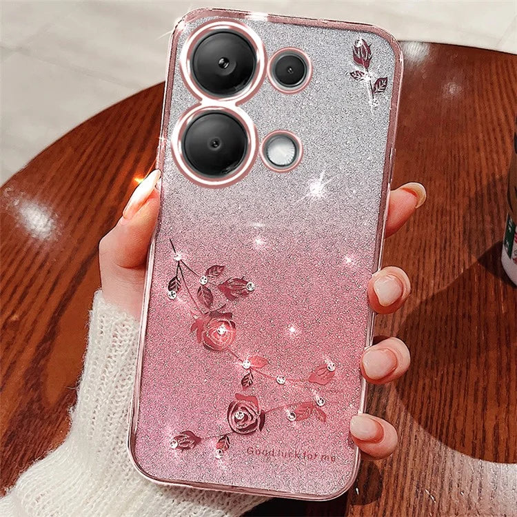 KADEM For Xiaomi Redmi Note 13 Pro 5G / Poco X6 5G Cell Phone Cases Flower Design TPU Cover