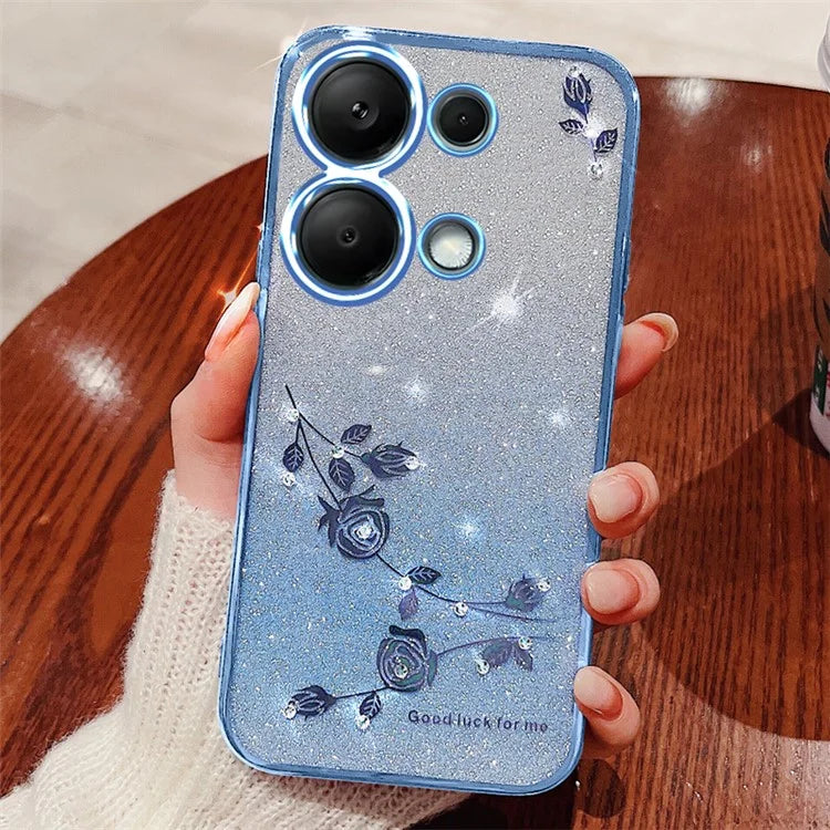 KADEM For Xiaomi Redmi Note 13 Pro 5G / Poco X6 5G Cell Phone Cases Flower Design TPU Cover