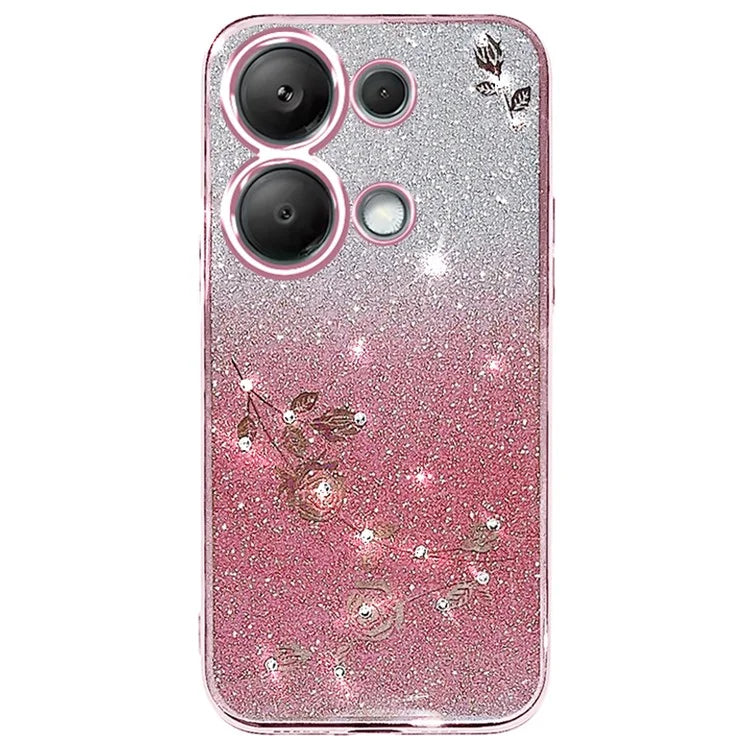 KADEM For Xiaomi Redmi Note 13 4G Mobile Phone Case Flower Design TPU Cover