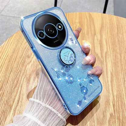KADEM For Xiaomi Redmi A3 TPU Case Rhinestone Flower Back Cover Ring Kickstand