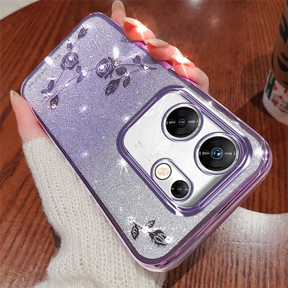 KADEM For Transsion Infinix Zero 30 4G Case Rhinestone Decor Glitter Cell Phone TPU Cover