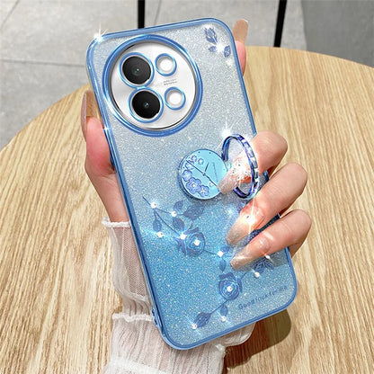 KADEM For vivo S18e 5G TPU Case Rhinestone Flower Kickstand Phone Cover