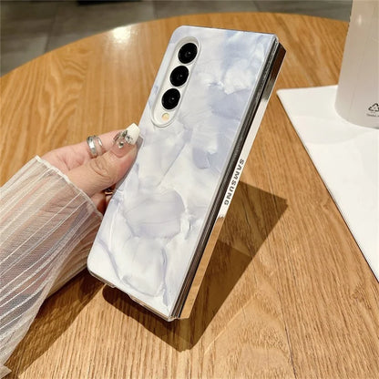 For Samsung Galaxy Z Fold4 5G Case Rococo Art Style PC Drop-proof Phone Back Shell