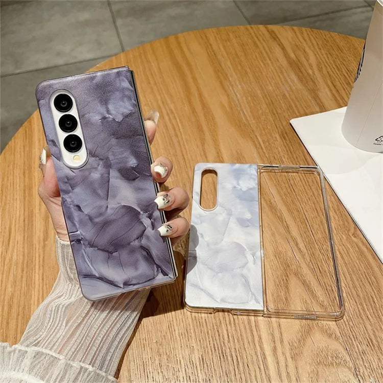 For Samsung Galaxy Z Fold4 5G Case Rococo Art Style PC Drop-proof Phone Back Shell