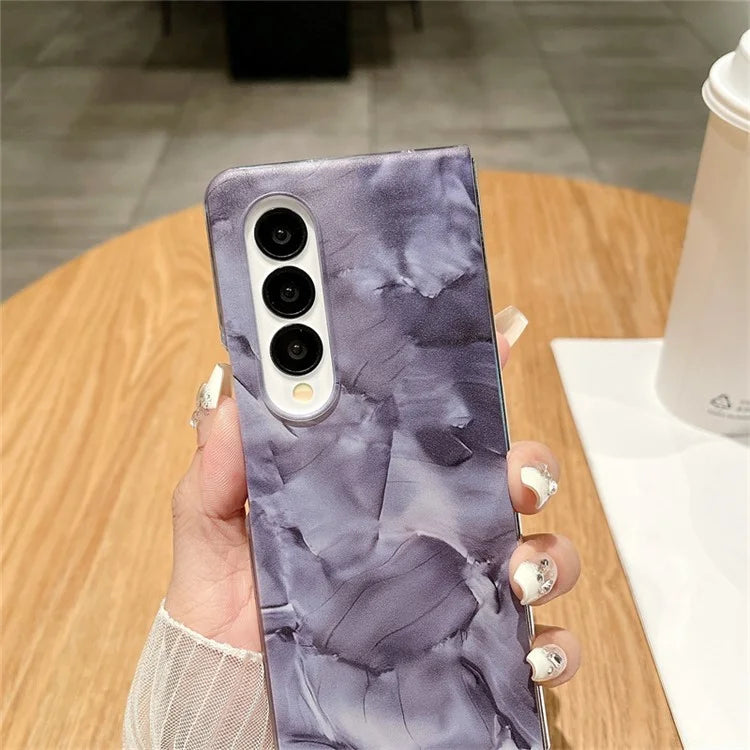 For Samsung Galaxy Z Fold4 5G Case Rococo Art Style PC Drop-proof Phone Back Shell