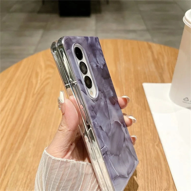 For Samsung Galaxy Z Fold4 5G Case Rococo Art Style PC Drop-proof Phone Back Shell