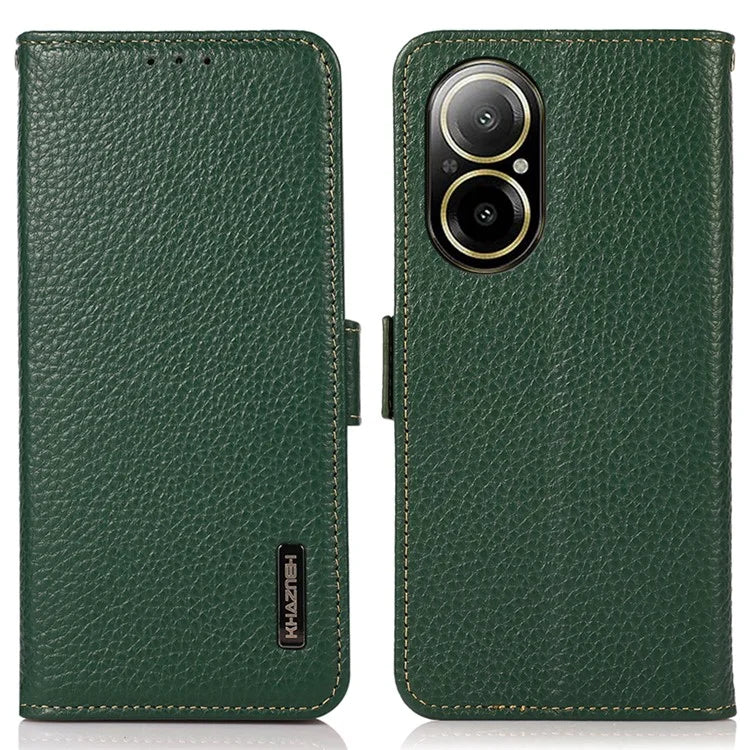 KHAZNEH For Realme C67 4G Case Litchi Texture RFID Blocking Shockproof Phone Cover