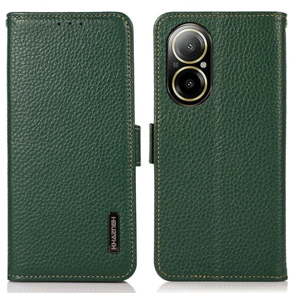 KHAZNEH For Realme C67 4G Case Litchi Texture RFID Blocking Shockproof Phone Cover