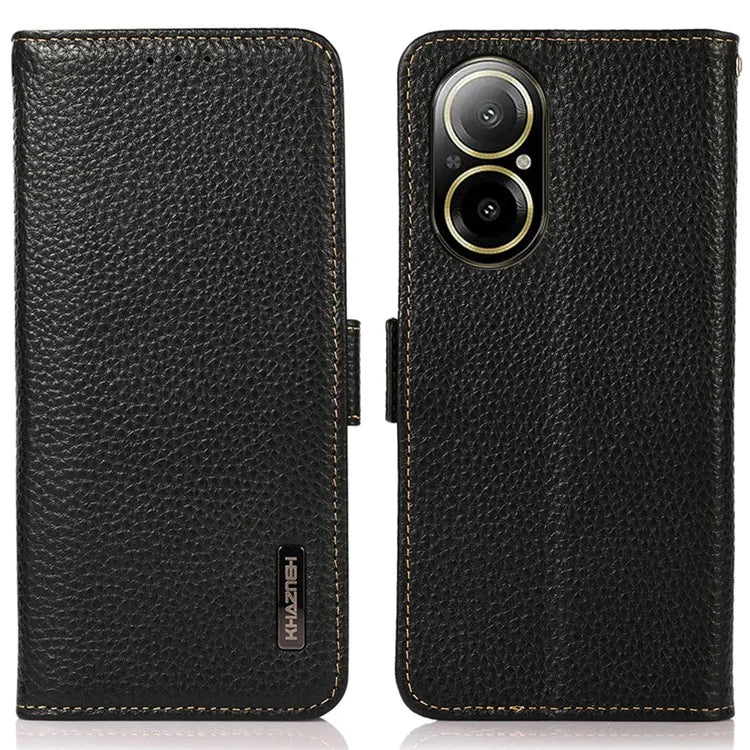 KHAZNEH For Realme C67 4G Case Litchi Texture RFID Blocking Shockproof Phone Cover