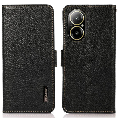 KHAZNEH For Realme C67 4G Case Litchi Texture RFID Blocking Shockproof Phone Cover
