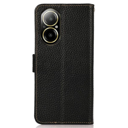 KHAZNEH For Realme C67 4G Case Litchi Texture RFID Blocking Shockproof Phone Cover