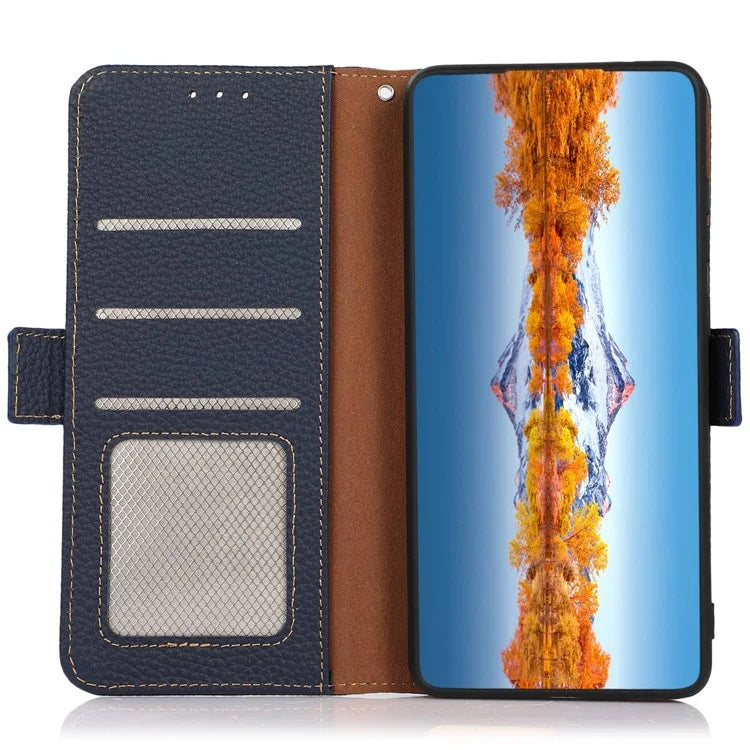 KHAZNEH For Realme C67 4G Case Litchi Texture RFID Blocking Shockproof Phone Cover