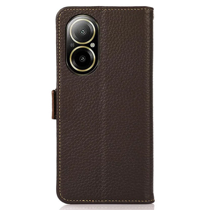 KHAZNEH For Realme C67 4G Case Litchi Texture RFID Blocking Shockproof Phone Cover