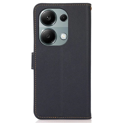 KHAZNEH For Xiaomi Redmi Note 13 Pro 4G / Poco M6 Pro 4G Case Genuine Cow Leather+TPU Stand Phone Cover