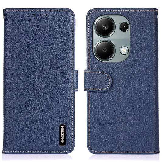 KHAZNEH For Xiaomi Redmi Note 13 Pro 4G / Poco M6 Pro 4G Case Wallet Genuine Cow Leather Phone Cover