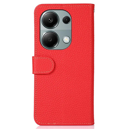 KHAZNEH For Xiaomi Redmi Note 13 Pro 4G / Poco M6 Pro 4G Case Wallet Genuine Cow Leather Phone Cover