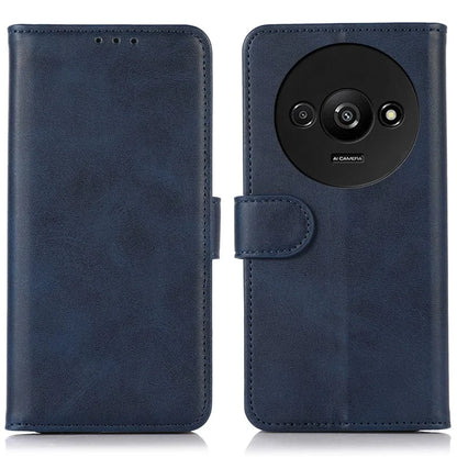 For Xiaomi Redmi A3 Case PU Leather Cowhide Texture Stand Card Slots Phone Cover